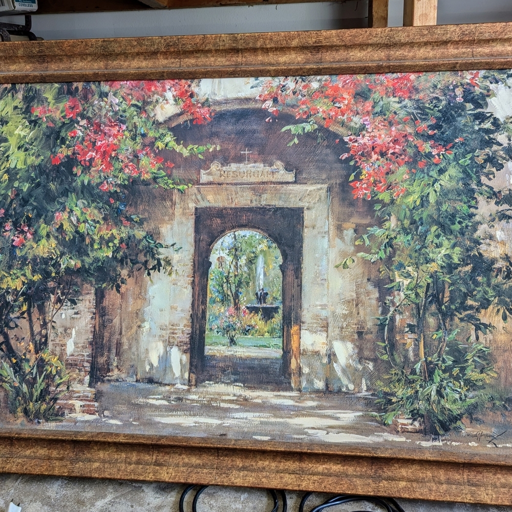 Cyrus Afsary oil painting of the flowered doorway